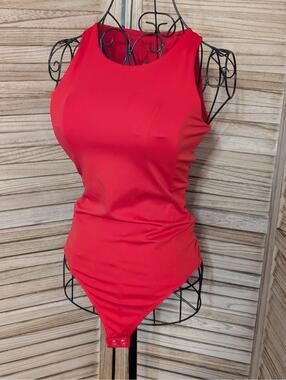 Nine West Bright Red Bodysuit XS